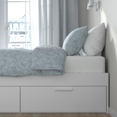 IKEA BRIMNES Bed Frame with Storage White Lur y Bedroom